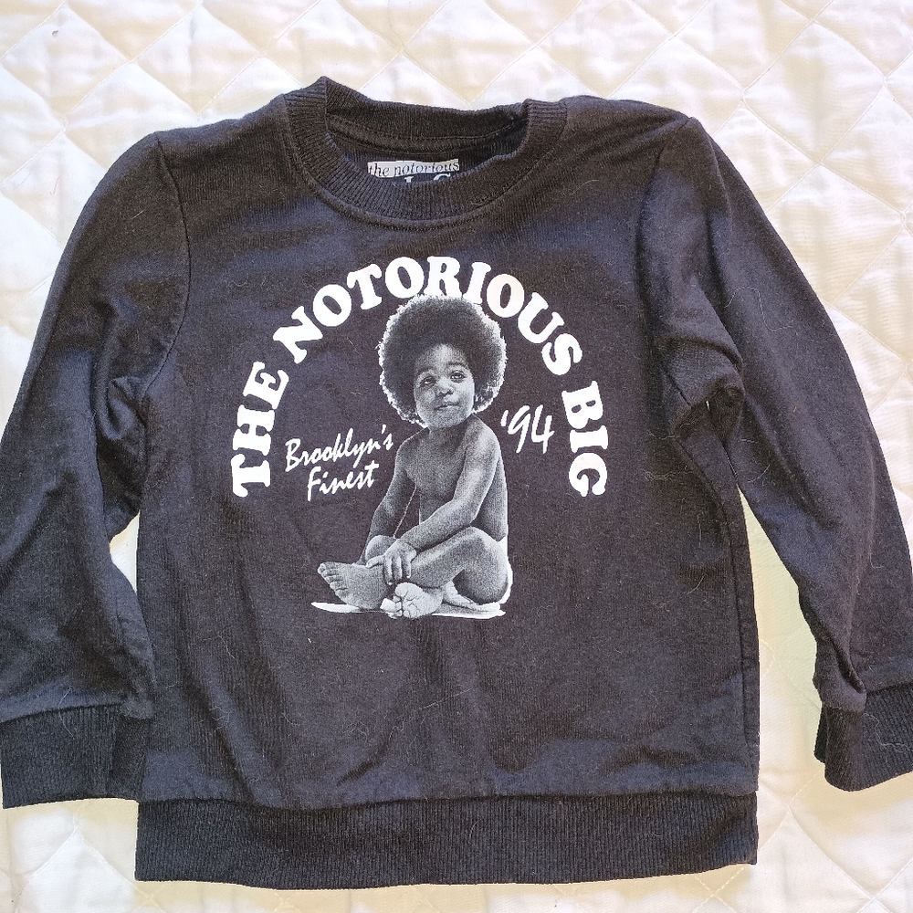 Toddler the notorious B.I.G. Sweatshirt, 4T, Black